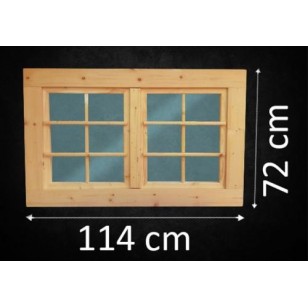 Holzfenster Doppelflügel 114 x 72 cm